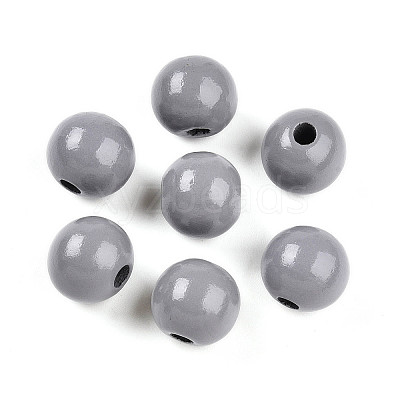 Painted Natural Wood Beads WOOD-A018-16mm-10-1