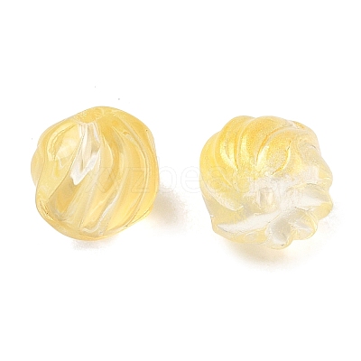 Two-tone Transparent Glass Beads GLAA-H041-02C-1