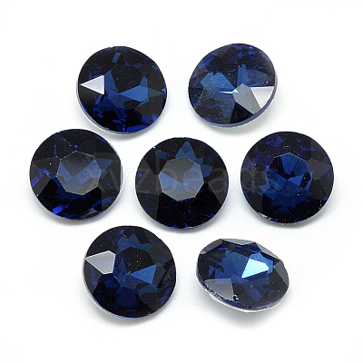 Pointed Back Glass Rhinestone Cabochons RGLA-T029-10mm-14-1