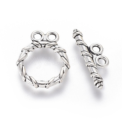 Tibetan Style Alloy Toggle Clasps LS-LF10797Y-1