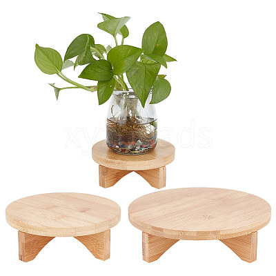 3 Sets 3 Style Wood Holder for Planter Pots AJEW-BC0006-54-1