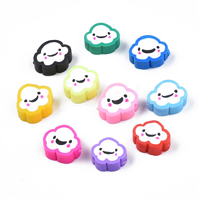 Handmade Polymer Clay Beads CLAY-N006-37A-01-1