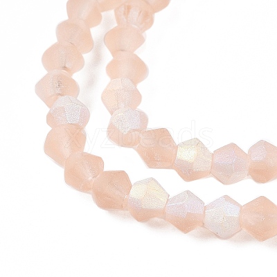 Imitate Austrian Crystal Bicone Frosted Glass Beads Strands EGLA-A039-T2mm-MB12-1