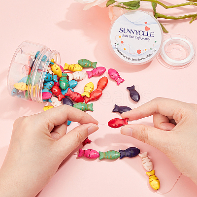 DIY Ocean Themed Stretchy Bracelet Making Kits DIY-SC0014-24-1