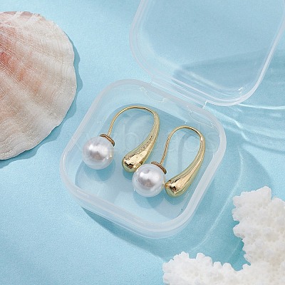 2Pcs Brass Teardrop Dangle Earrings DIY-YW0007-30-1