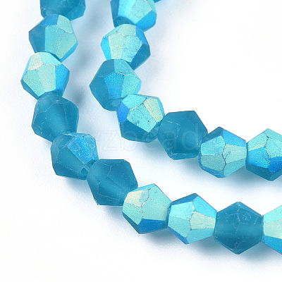 Imitate Austrian Crystal Bicone Frosted Glass Beads Strands EGLA-A039-T3mm-MB01-1