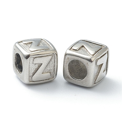 Tarnish Resistant 304 Stainless Steel European Beads STAS-H145-01Z-P-1
