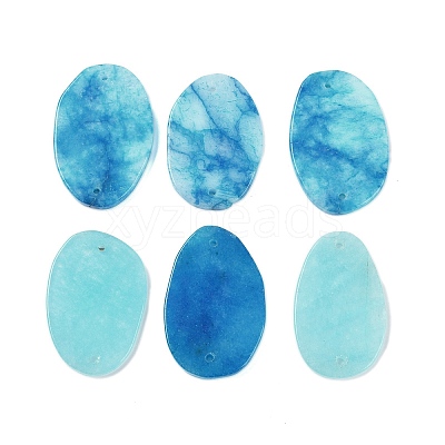 Natural White Jade Connector Charms G-C140-09A-1