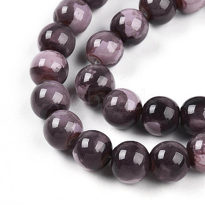 Baking Paint Glass Beads Strands X-DGLA-N003-10mm-C09-1