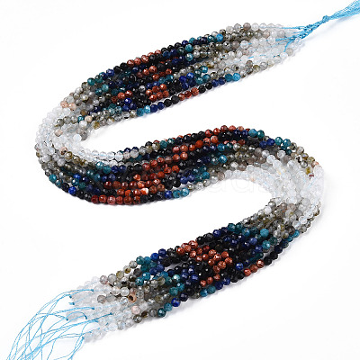 Natural & Synthetic Mixed Gemstone Beads Strands G-D080-A01-01-24-1