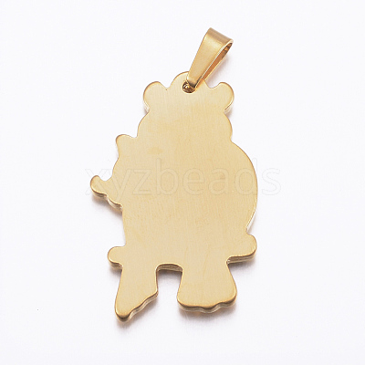 Ion Plating(IP) 304 Stainless Steel Pendant Rhinetsone Settings STAS-K162-082G-1