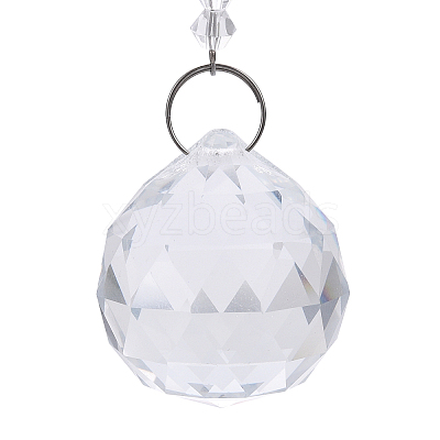 Faceted Crystal Glass Ball Chandelier Suncatchers Prisms AJEW-G025-A01-1