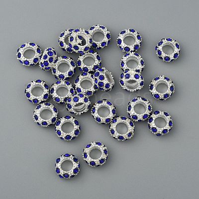 Alloy Montana Rhinestone European Beads X-CPDL-H999-17-1