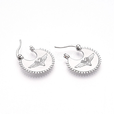 Brass Clip-on Earring for Women KK-T074-59P-1