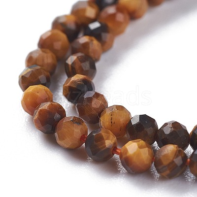 Natural Yellow Tiger Eye Beads Strands X-G-A026-A15-3mm-1