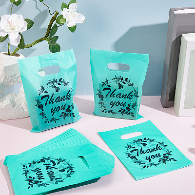 100Pcs Thank You Printed Eco-Friendly Reusable Bags ABAG-SP0001-61A-C-1