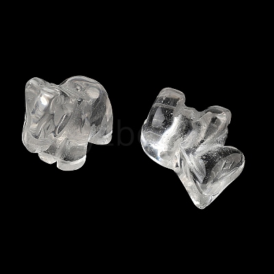 Natural Quartz Crystal Carved Half Hole Beads G-K367-02A-1