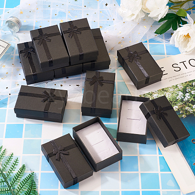 Rectangle Paper Jewelry Gift Boxes with Bowknot CON-TAC0010-79A-1