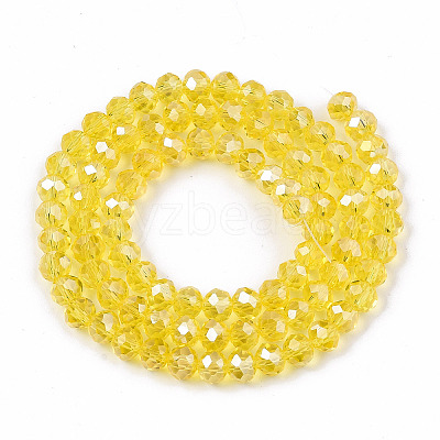 Electroplate Glass Beads Strands X-EGLA-A034-T6mm-B20-1