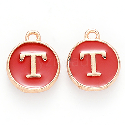 Golden Plated Alloy Enamel Charms LS-ENAM-S118-03T-1