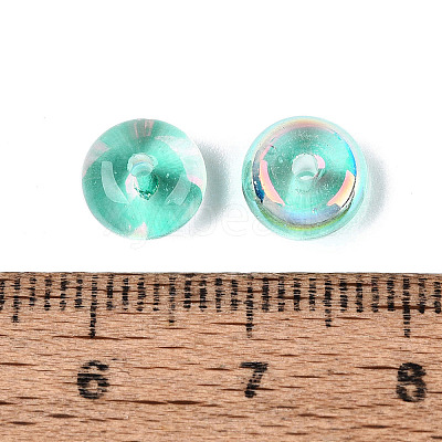 Baking Paint Electroplate Transparent Glass Beads EGLA-Q141-01B-A09-1