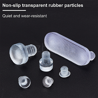 300Pcs 6 Styles Rubber Cabinet Bumper Anti Collision Pad DJEW-CA0001-08-1
