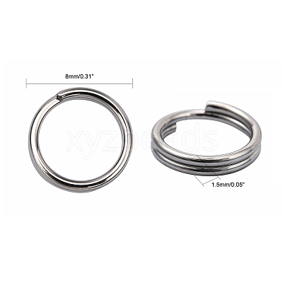 Tarnish Resistant 304 Stainless Steel Split Rings STAS-M216-09-1