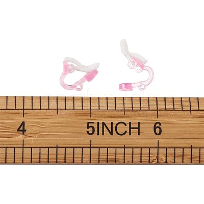 Plastic Clip-on Earring Findings X-FIND-Q001-02-1