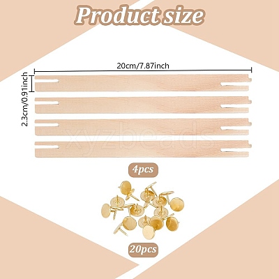 4Pcs DIY Wood Photo Picture Frame Border Mortise Tenon DIY-AN0001-34-1