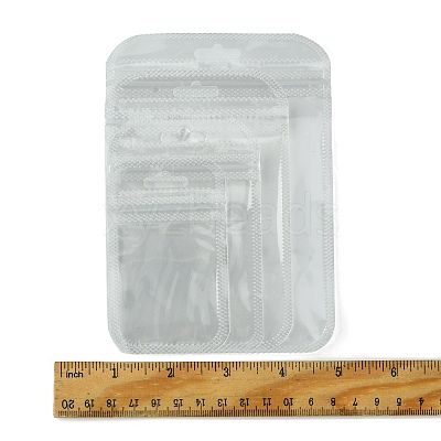 30Pcs Transparent Plastic Resealable Packaging Bags OPP-FS0001-06D-1