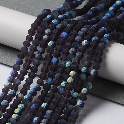 Transparent Glass Beads Strands EGLA-A034-T4mm-MB15-1