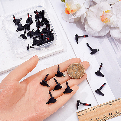 30Pcs Heart Alloy Stud Earring Findings FIND-SP0005-60A-01-1