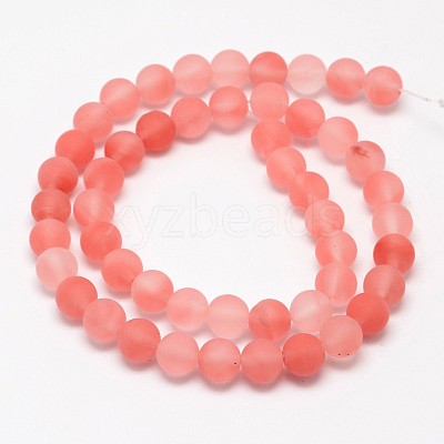 Cherry Quartz Glass Beads Strands G-D684-6mm-1
