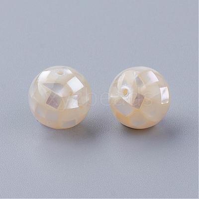 Natural White Shell Beads SSHEL-Q298-10mm-08-1