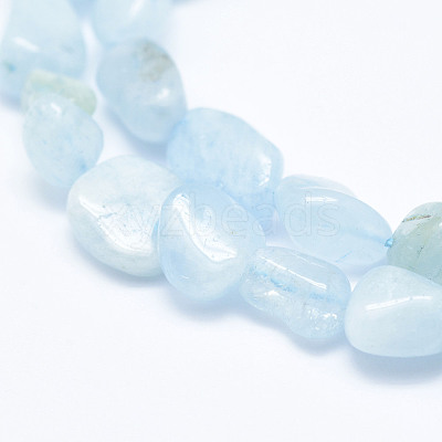 Natural Aquamarine Beads Strands G-K203-46-1