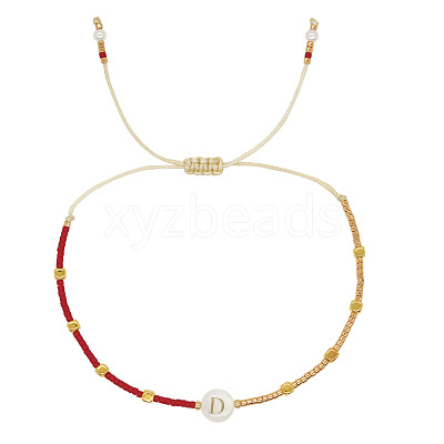 Glass Seed Beads Braided Bead Bracelets TY7987-4-1