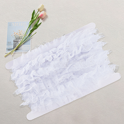 10M Cotton Pleated Flower Lace Trim OCOR-CY0002-28B-1