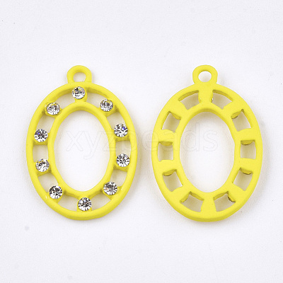 Spray Painted Alloy Pendants PALLOY-S122-04C-1