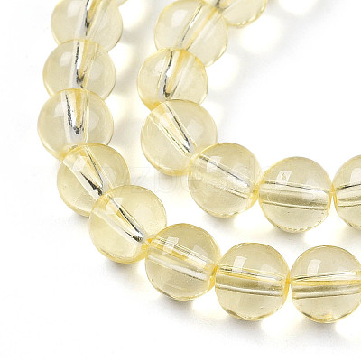 Baking Paint Transparent Glass Beads X1-DGLA-N006-8mm-03-1