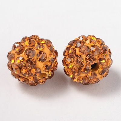 Pave Disco Ball Beads X1-RB-A130-10mm-14-1