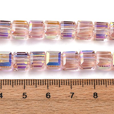 Electroplate Glass Beads Strands EGLA-H108-01A-AB08-1