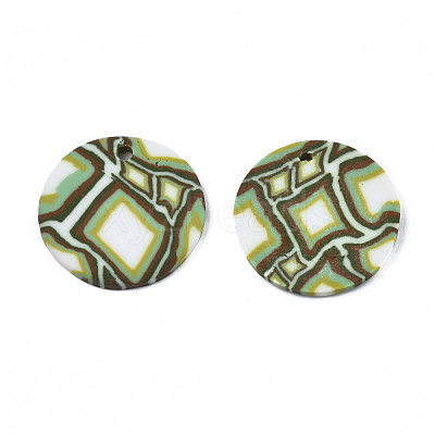 Handmade Polymer Clay Pendants CLAY-N010-048B-1