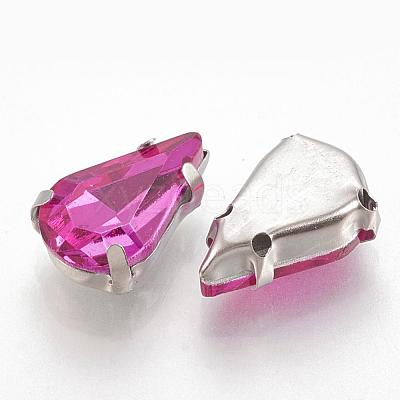 Sew on Rhinestone RGLA-T035-6x10mm-10-1
