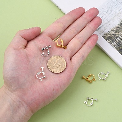 Brass Screw-Back Earring with Loop X-EC143-M-1