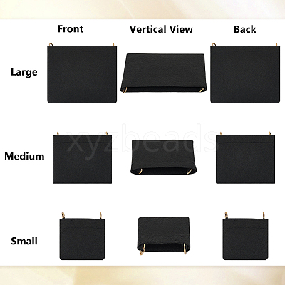 3Pcs 3 Sizes Felt Bag Organizer Inserts FIND-WH0172-16A-1