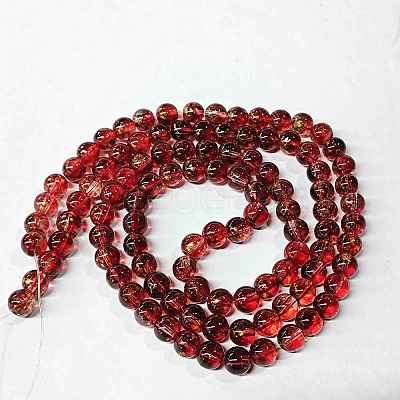 Baking Paint Glass Beads Strands DGLA-YW0002-01B-02-1