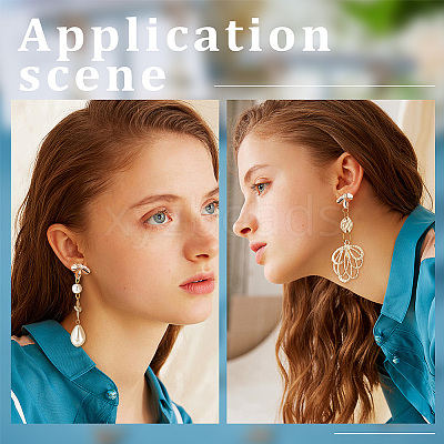 20Pcs Brass Stud Earring Findings KK-BBC0007-10-1