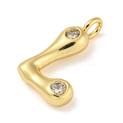 Rack Plating Brass Micro Pave Cubic Zirconia Pendants KK-A200-24G-L-1