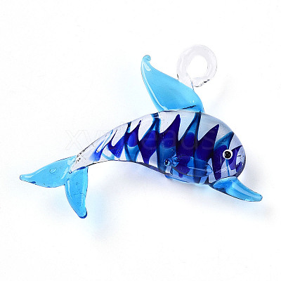 Handmade Lampwork Big Pendants LAMP-T023-14E-1