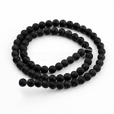 Frosted Glass Bead Strands GLAA-G016-6mm-02-1